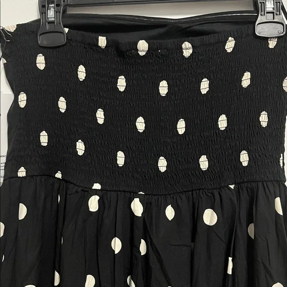 585. TULIP CREATIONS strapless polka dot balloon midi dress Sz L NWT - Picture 9 of 10